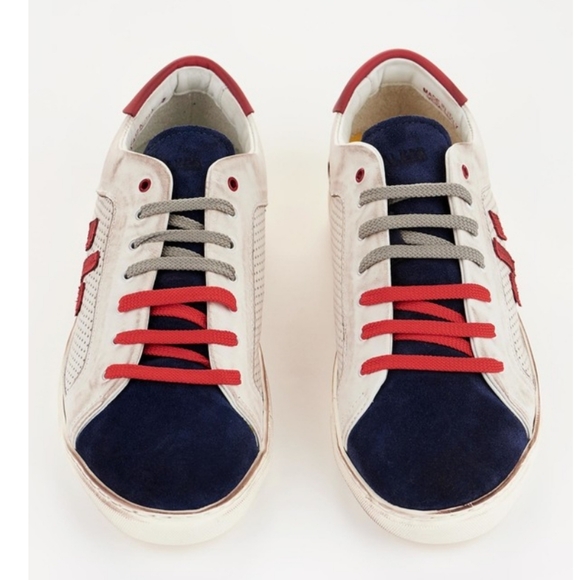 NWOT Men's Wally Walker Leather Canvas Sneakers - Picture 5 of 9